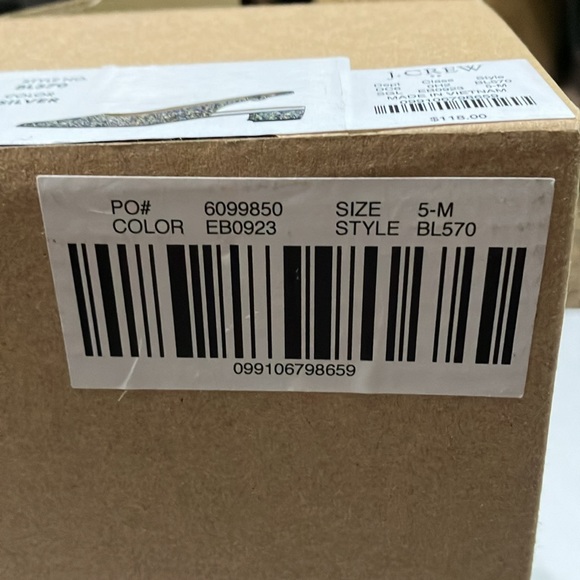 J.Crew Glitter Slingback Block Heels size 5 Silver NIB - Picture 7 of 11